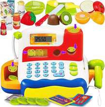 Load image into Gallery viewer, Engaging Toy Cash Register with Sound, Play Money &amp; Grocery Items for Kids