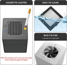 Load image into Gallery viewer, 3-in-1 Smokeless Ashtray with Built-in Lighter and USB Rechargeable Convenience