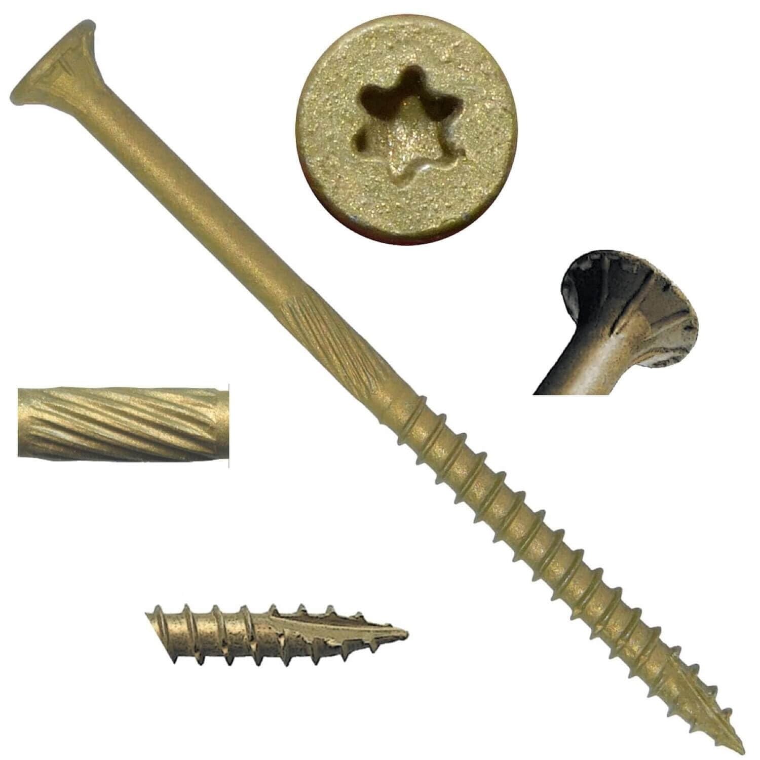 Bronze-Coated Torx Drive Wood Screws - 395 Count, Rust & Corrosion Resistant