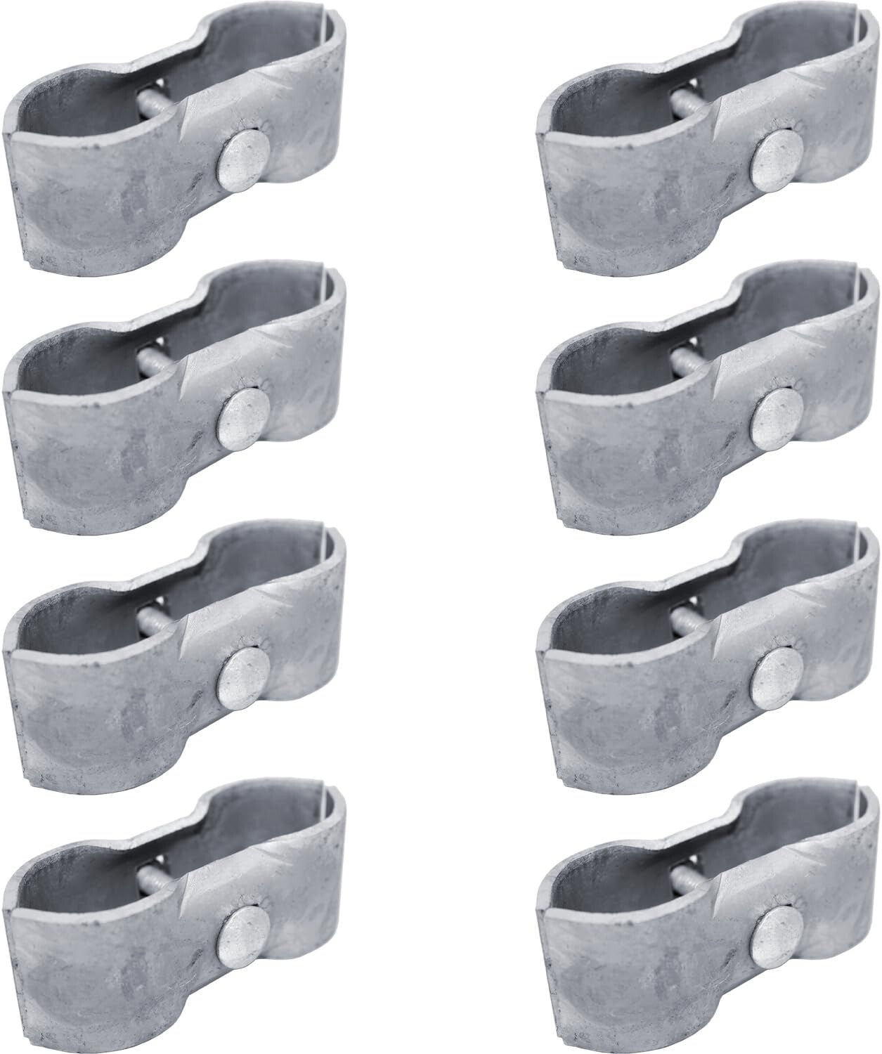 8 Classic Chain Link Fence Panel Clamps for 1-5/8" Pipe Frames - Galvanized