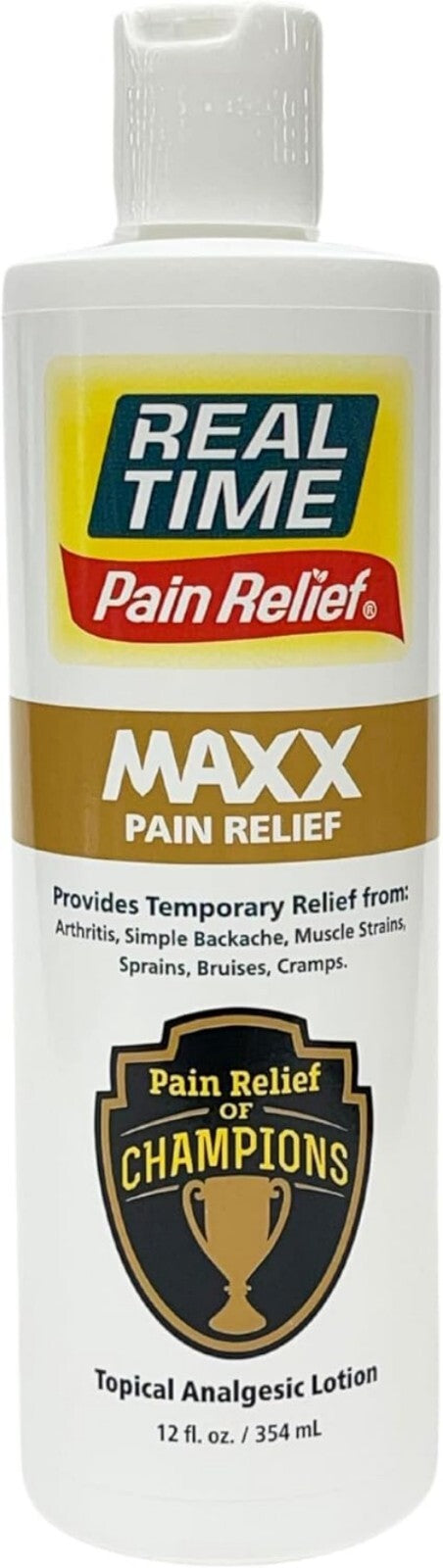 MAXX 12 Ounce Maximum Strength Natural Pain Relief Lotion - Fast Absorbing