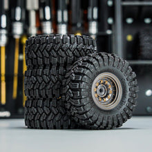 Load image into Gallery viewer, Precision-Machined 1.0 Beadlock Wheel Tire Set for Superior Crawler Stability