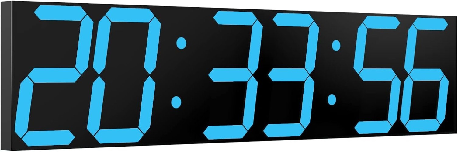 Multifunctional Ice Blue Digital Clock with Countdown Timer & Loud Alarm