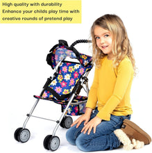 Load image into Gallery viewer, Toddler-Friendly 4 Piece Doll Accessories Set - Stroller, High Chair &amp; Carry Bag