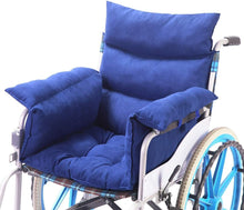 Load image into Gallery viewer, Non-Slip Wheelchair Cushion &amp; Armrests, Ideal for Seniors' Comfort - Blue