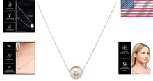 Load image into Gallery viewer, Luxury Sterling Silver 17-Inch Pearl Pendant Necklace for Women - Timeless Gift