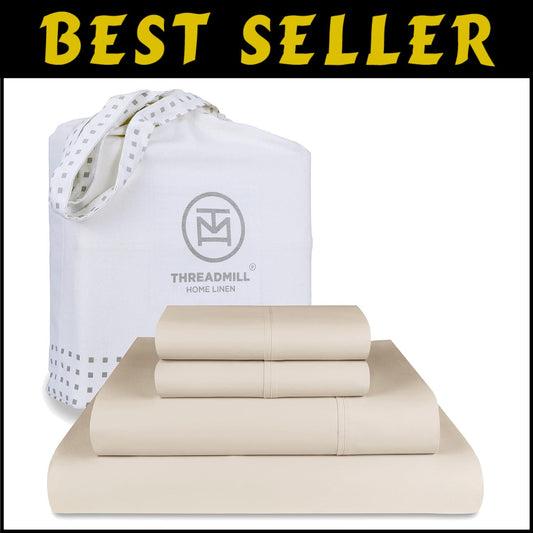 Lightweight King Bed Sheets Set | 300 Thread Count | Breathable Cotton Comfort