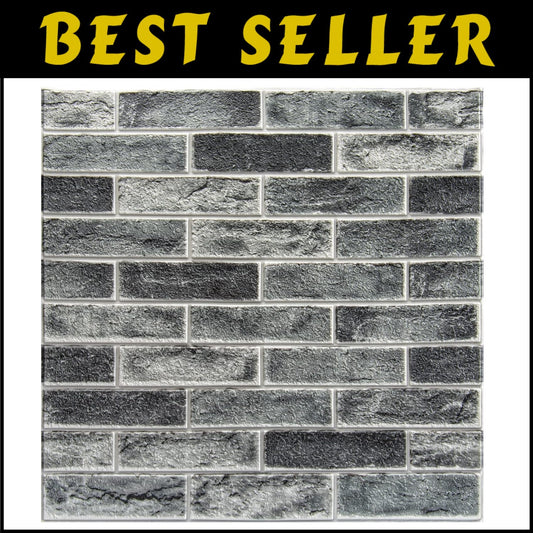 Elegant Faux Brick 3D Wall Panels - 20-Pack Waterproof Peel and Stick Wallpaper