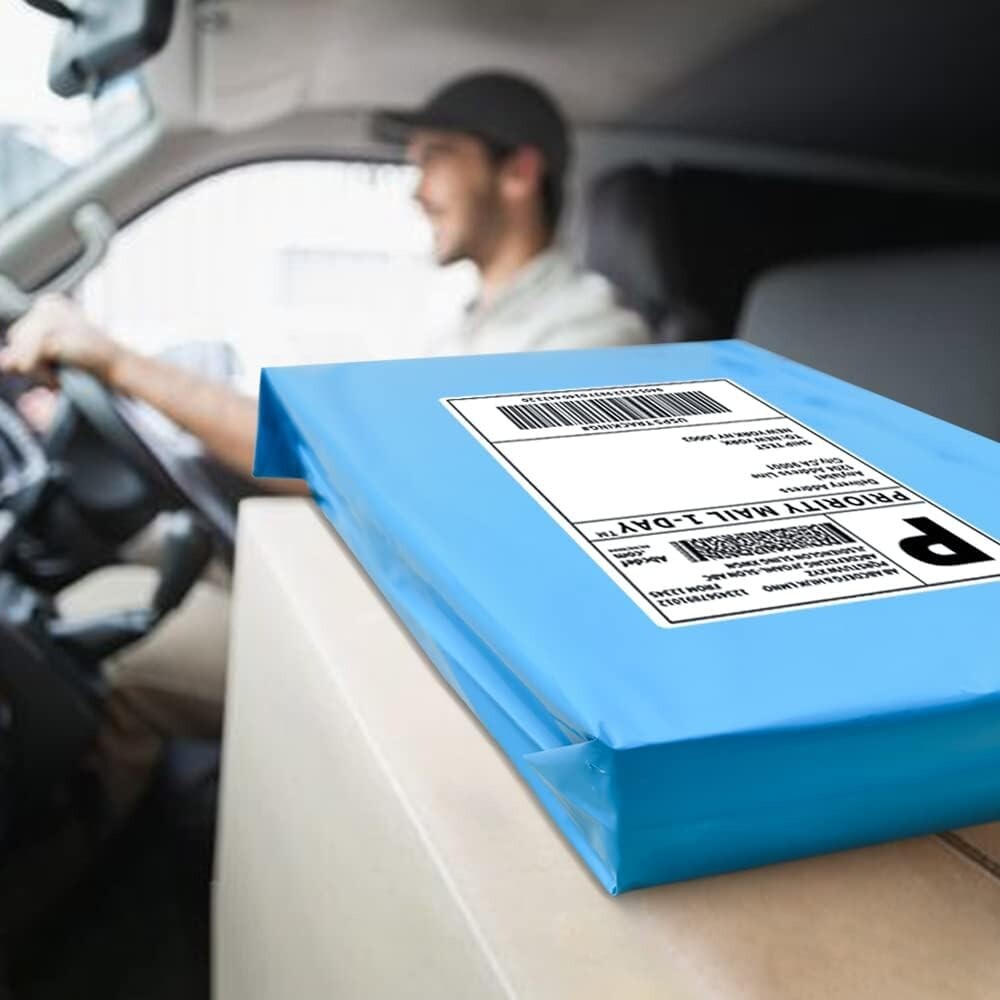 1000 Self-Sealing Blue Poly Mailers 7.5x10.5 - Perfect for Clothes & Accessories