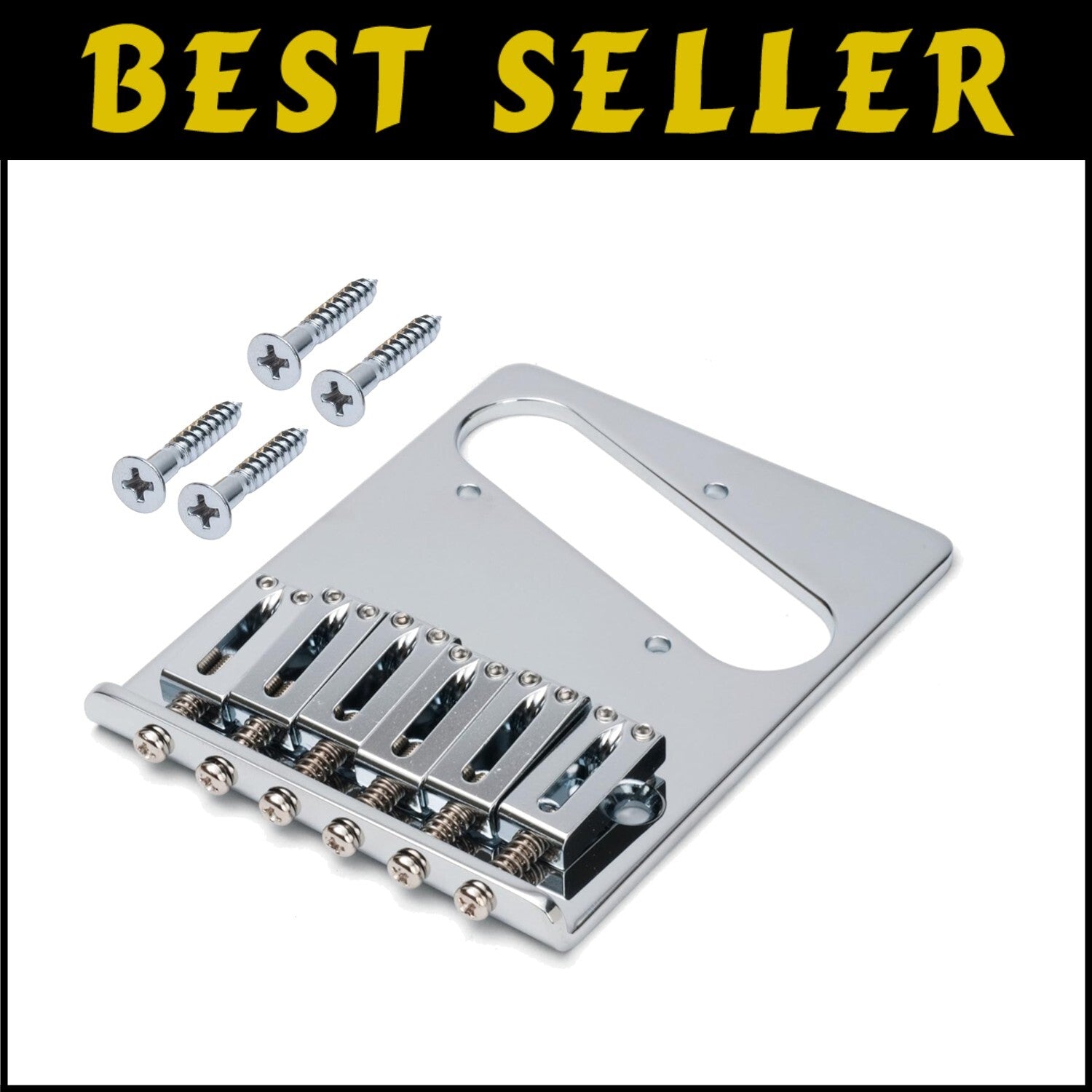 Premium Solid Brass Telecaster Bridge with Adjustable Saddles for Ultimate Tone