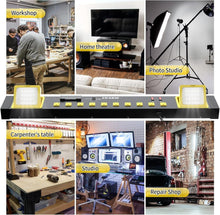 Load image into Gallery viewer, Versatile 10 Outlet Surge Protector with USB &amp; LED Worklight - Garage/Office Use