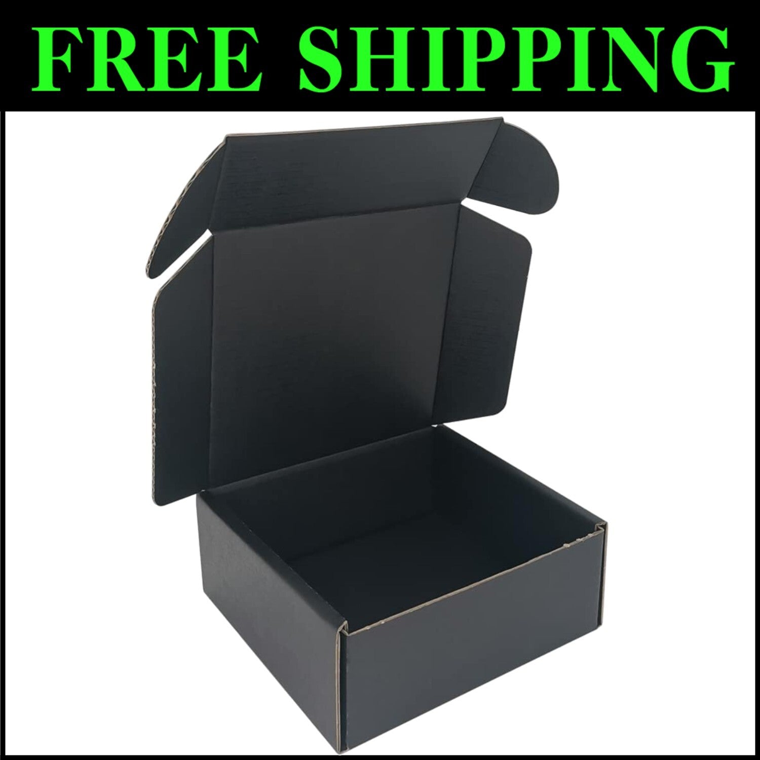 5x5x2'' Black Mailers - 400 Pack Eco-Friendly Shipping Boxes for Small Items