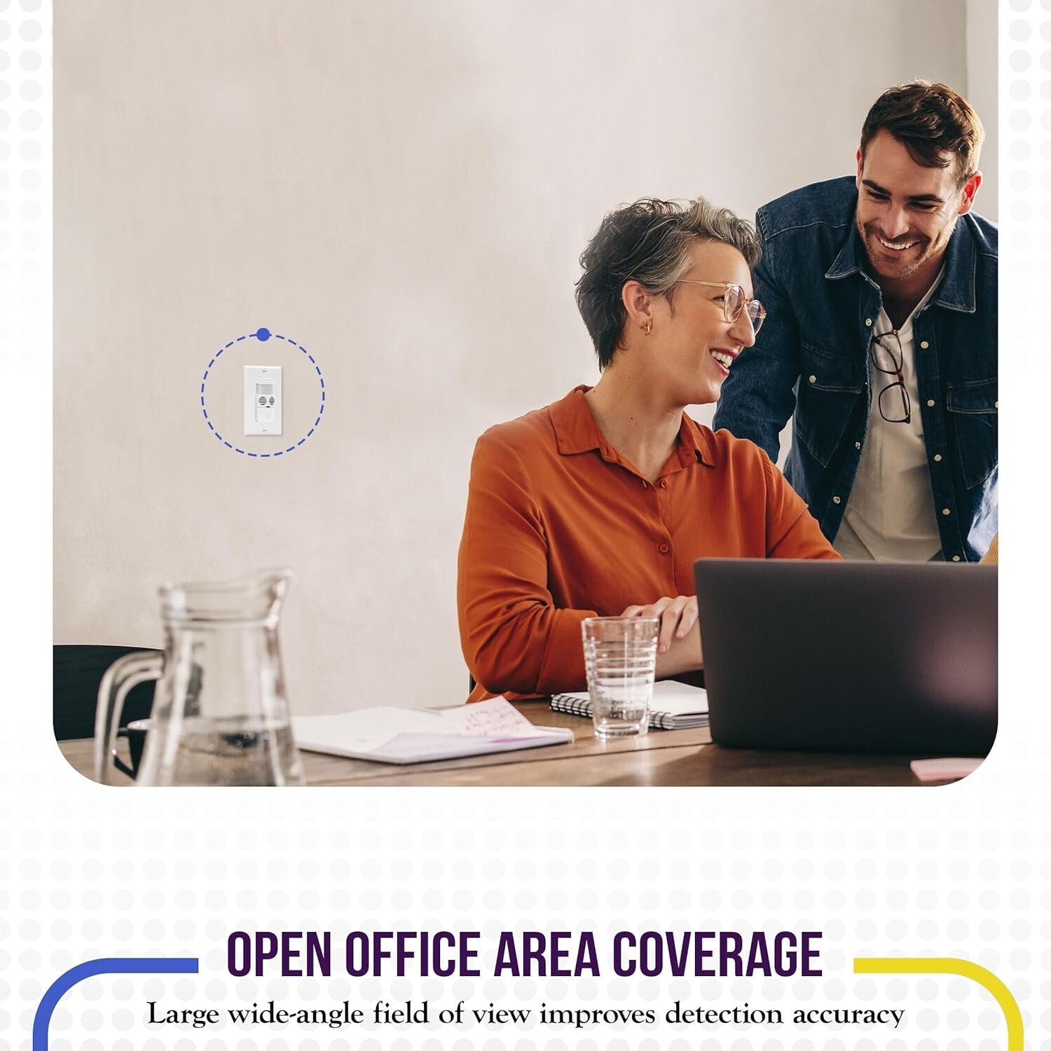 Smart Motion Sensor Switch - Ultrasonic & PIR Dual Tech for Accurate Lighting