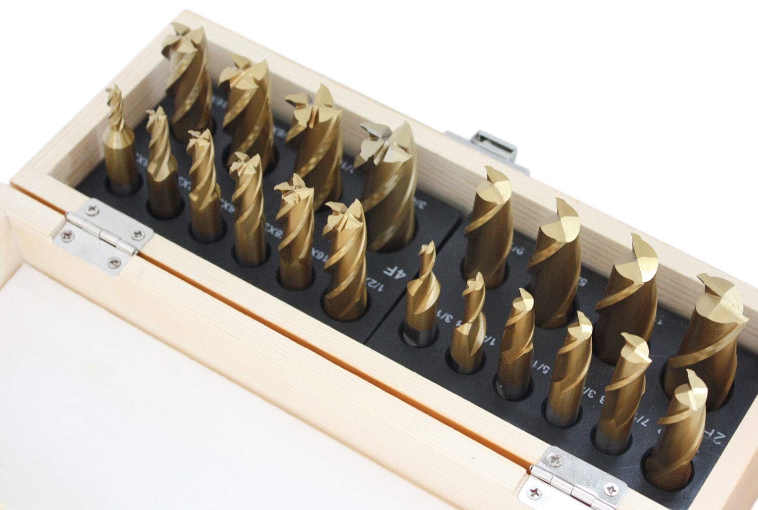 All-in-One 20 Pc HSS End Mill Set with 2 & 4 Flute Options, Up to 3/4'' Diameter