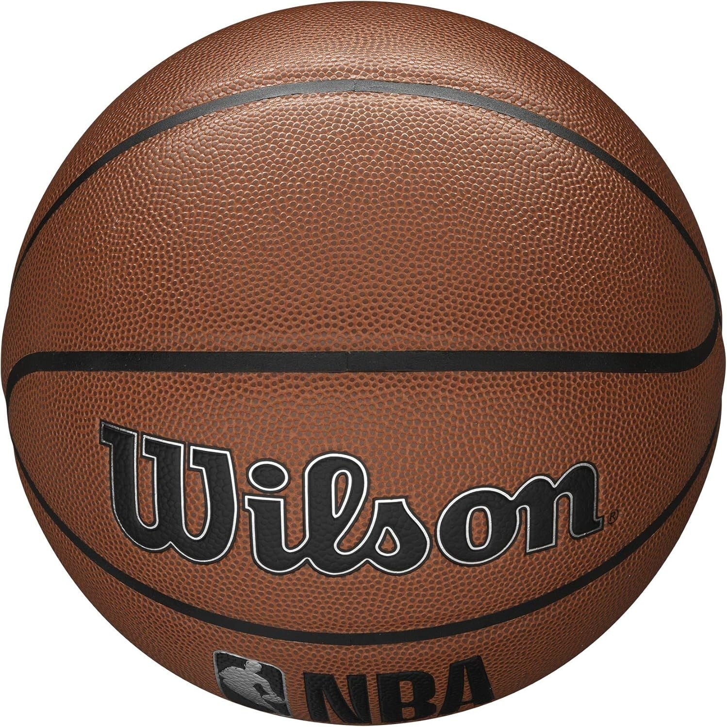 Durable Size 6 NBA Basketball - Brown with Purefeel Grip for All-Weather Use