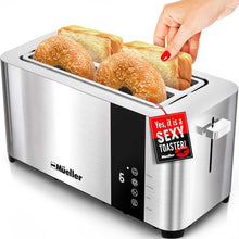 Load image into Gallery viewer, UltraToast 4-Slice Stainless Steel Toaster with Extra-Wide Slots &amp; LED Display