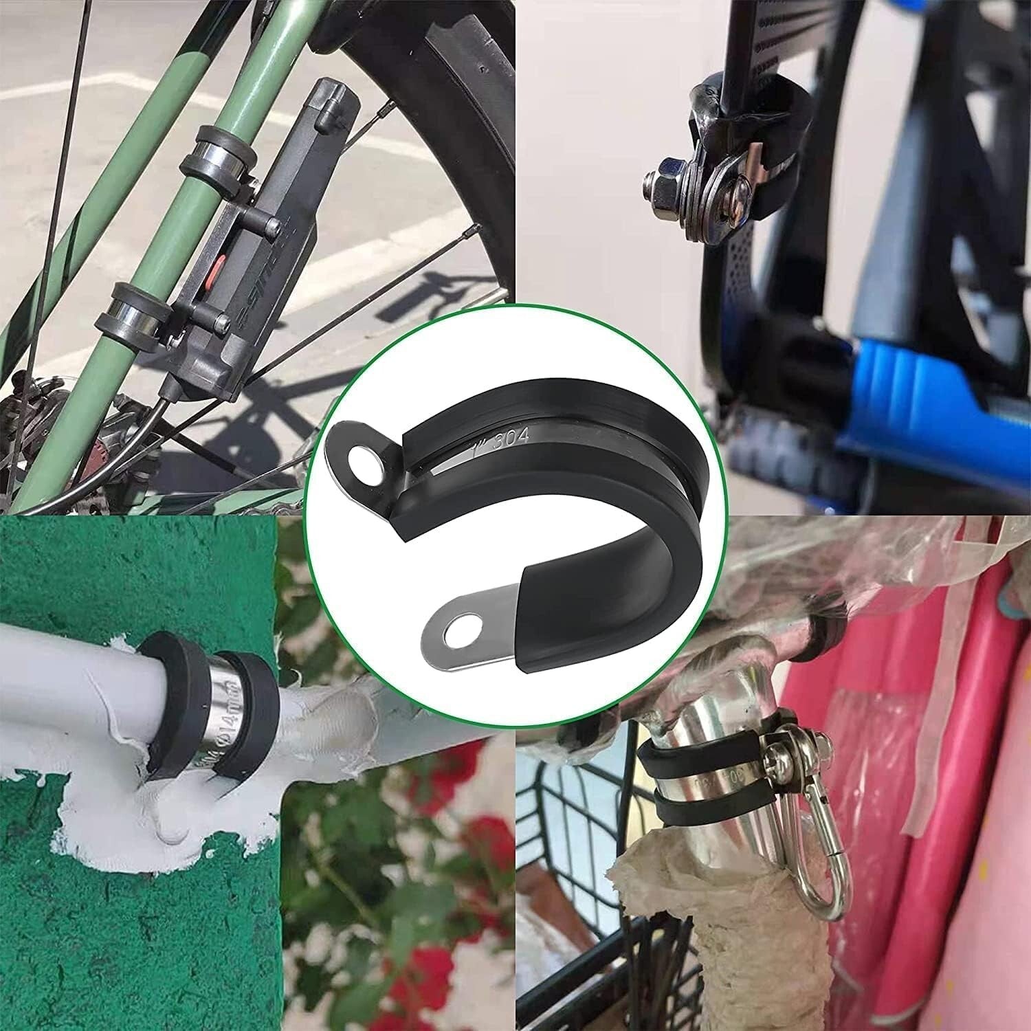 Rubber Coated 3/4 Inch Cable Clamps – 100PCS Insulated for Safe Installation