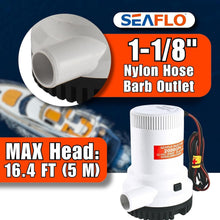 Load image into Gallery viewer, Efficient Marine Bilge Pump – 12V, 2000 GPH Flow with Stainless Steel Features