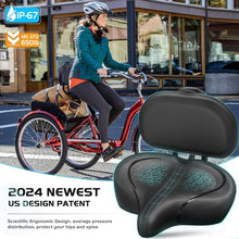 Load image into Gallery viewer, Ergonomic Oversized Bicycle Saddle with Memory Foam - Easy 2-Minute Installation