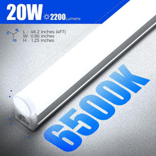 Load image into Gallery viewer, Energy-Efficient 12-Pack 4FT T5 LED Shop Lights - 20W, Indoor Use, 2200lm