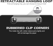 Load image into Gallery viewer, Versatile 25 Pack Black Clipboards, Letter Size 12.5x9, Low-Profile Clip Design