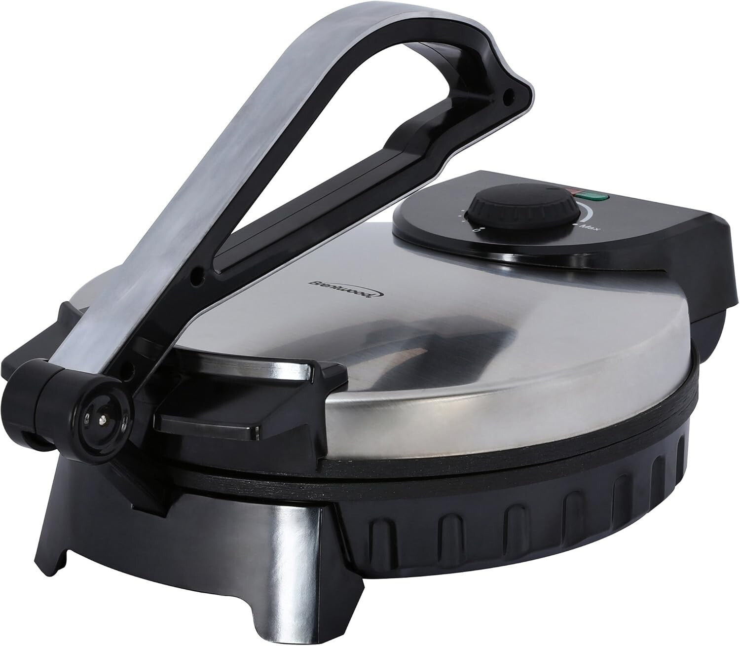 Electric Tortilla Maker - Non-Stick, 10-Inch, Brushed Stainless Steel Finish