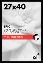 Load image into Gallery viewer, Stylish 27x40 Black Picture Frame with Durable Engineered Wood - Gift Ideal