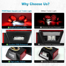 Load image into Gallery viewer, Submersible LED Trailer Light Kit with Square Tail &amp; Side Marker Lights, Unde...