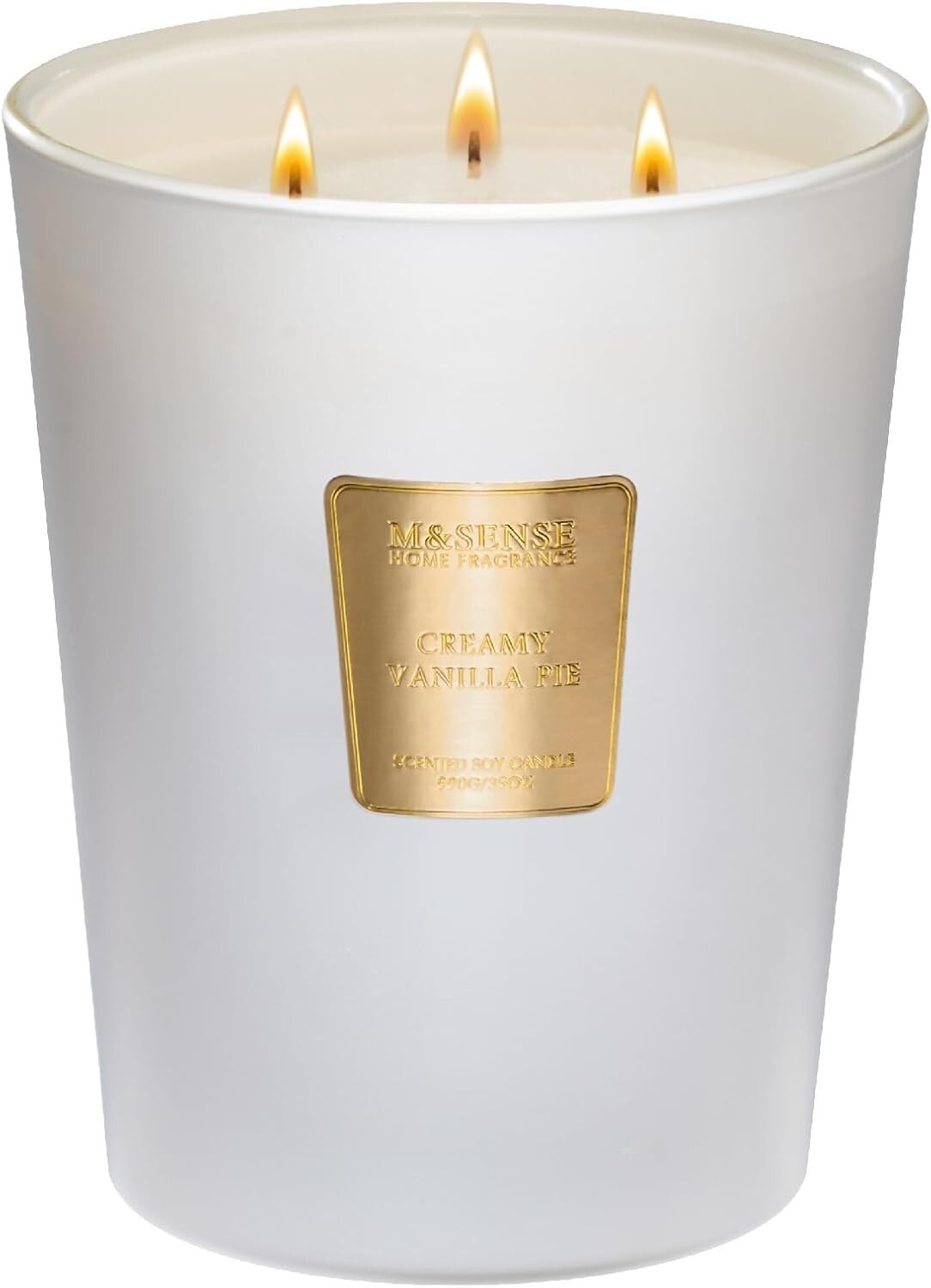 Gorgeous Floral Patterned Large Candle - Creamy Vanilla Scent, Perfect Gift