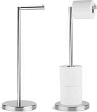 Load image into Gallery viewer, Stylish Heavy-Duty Toilet Paper Stand - Brushed Stainless Steel, Rust-Resistant