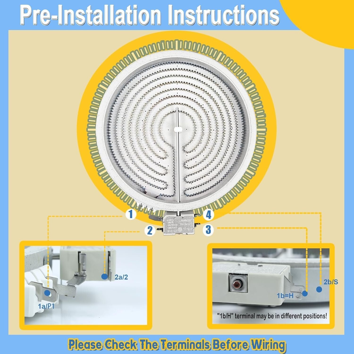 Upgrade 316135401 Radiant Surface Element Compatible with Frigidaire & Kenmore