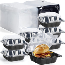 Load image into Gallery viewer, 55-Pack BPA-Free Clamshell Takeout Containers with Dividers for Easy Meal Prep