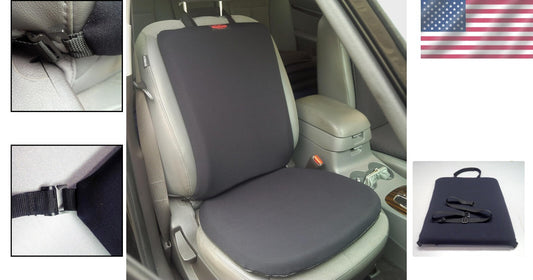 Ergonomic Gel Car Cushion Combo - Adjustable Back & Seat Pads, Travel Essential