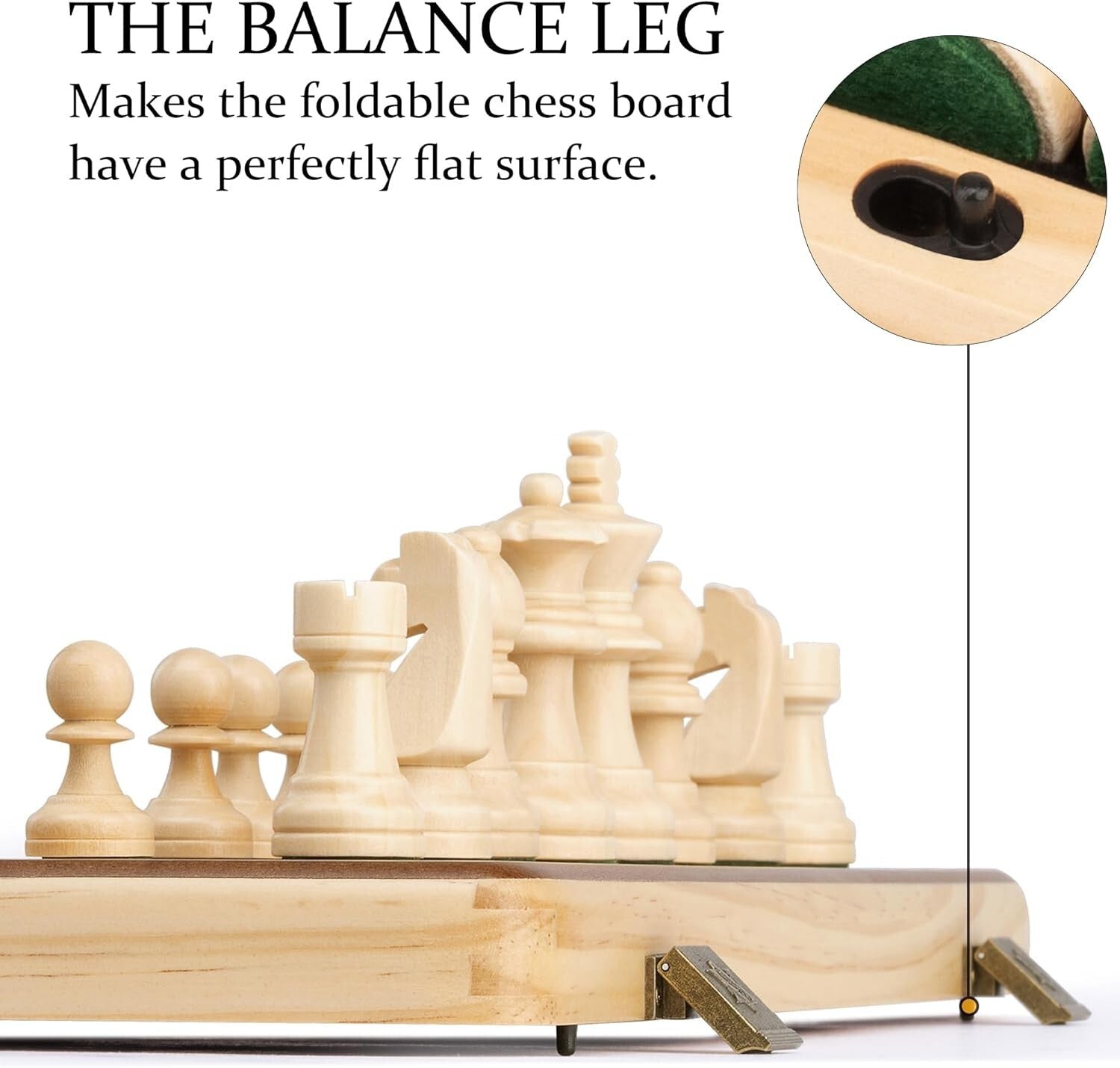 15-Inch Chess Set with 3-Inch King & Magnetic Pieces - Ultimate Travel Companion