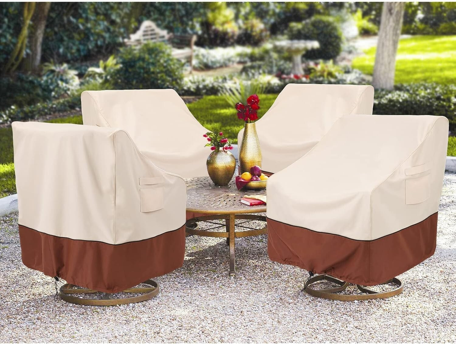 Durable 600D Oxford Chair Covers with UV Protection for Outdoor Furniture