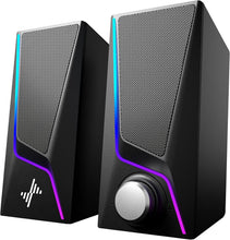 Load image into Gallery viewer, USB Powered Hi-Fi Stereo Computer Speakers with 6 Lighting Modes and Bass Boost