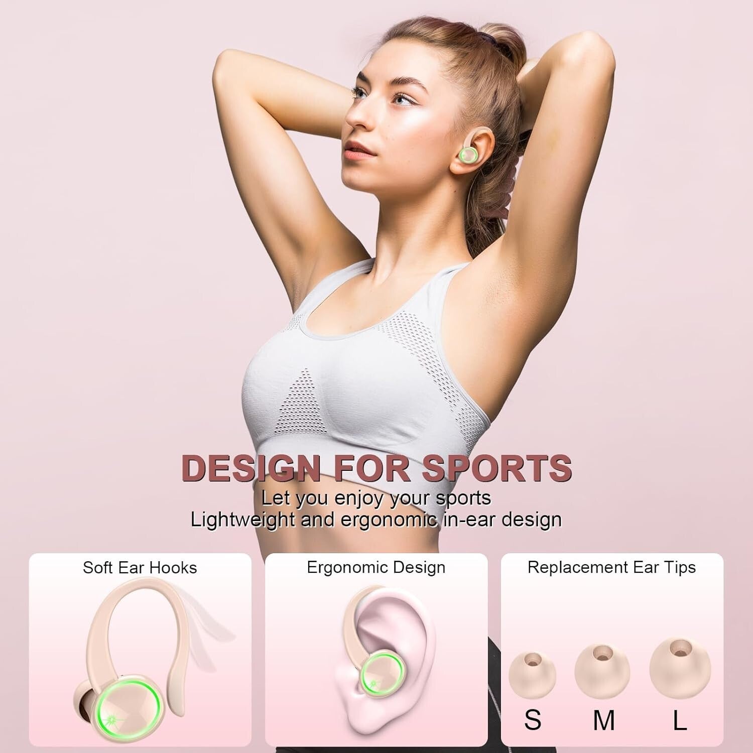 Bluetooth 5.3 Noise Cancelling Earbuds with 48H Playtime & IP7 Waterproof