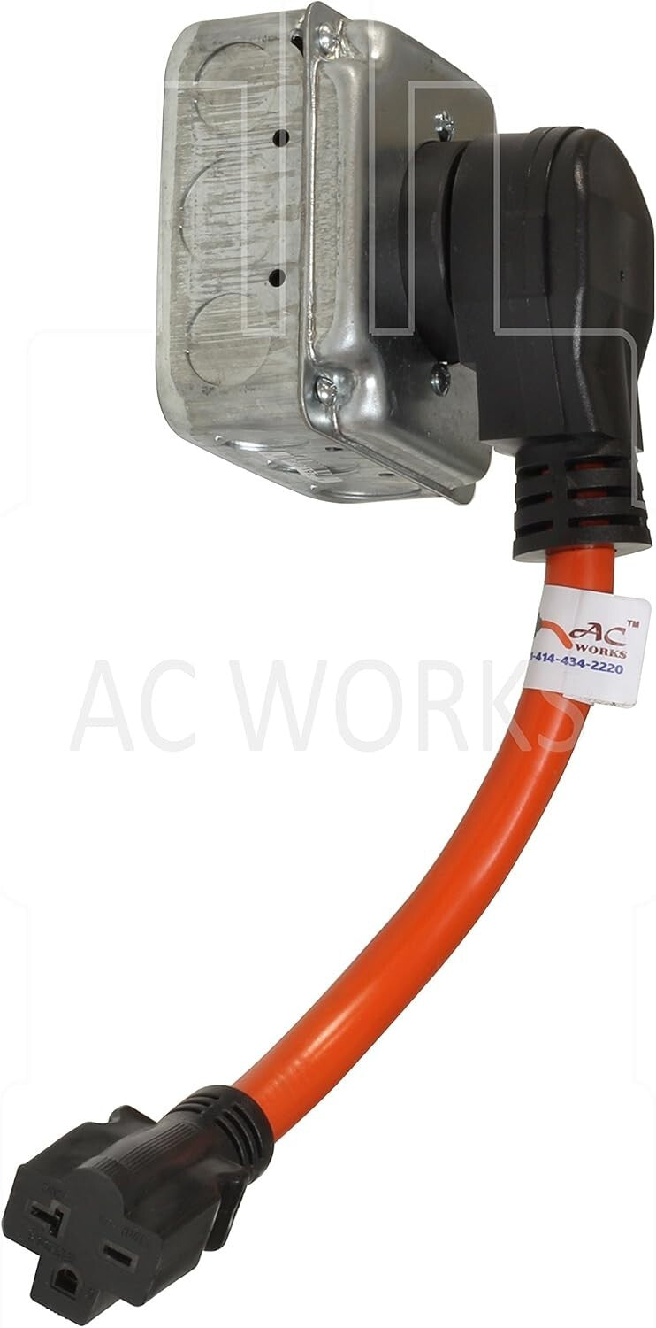 5-Year Warranty NEMA 30A Dryer Adapter - 250V 4-Prong to T-blade Connector