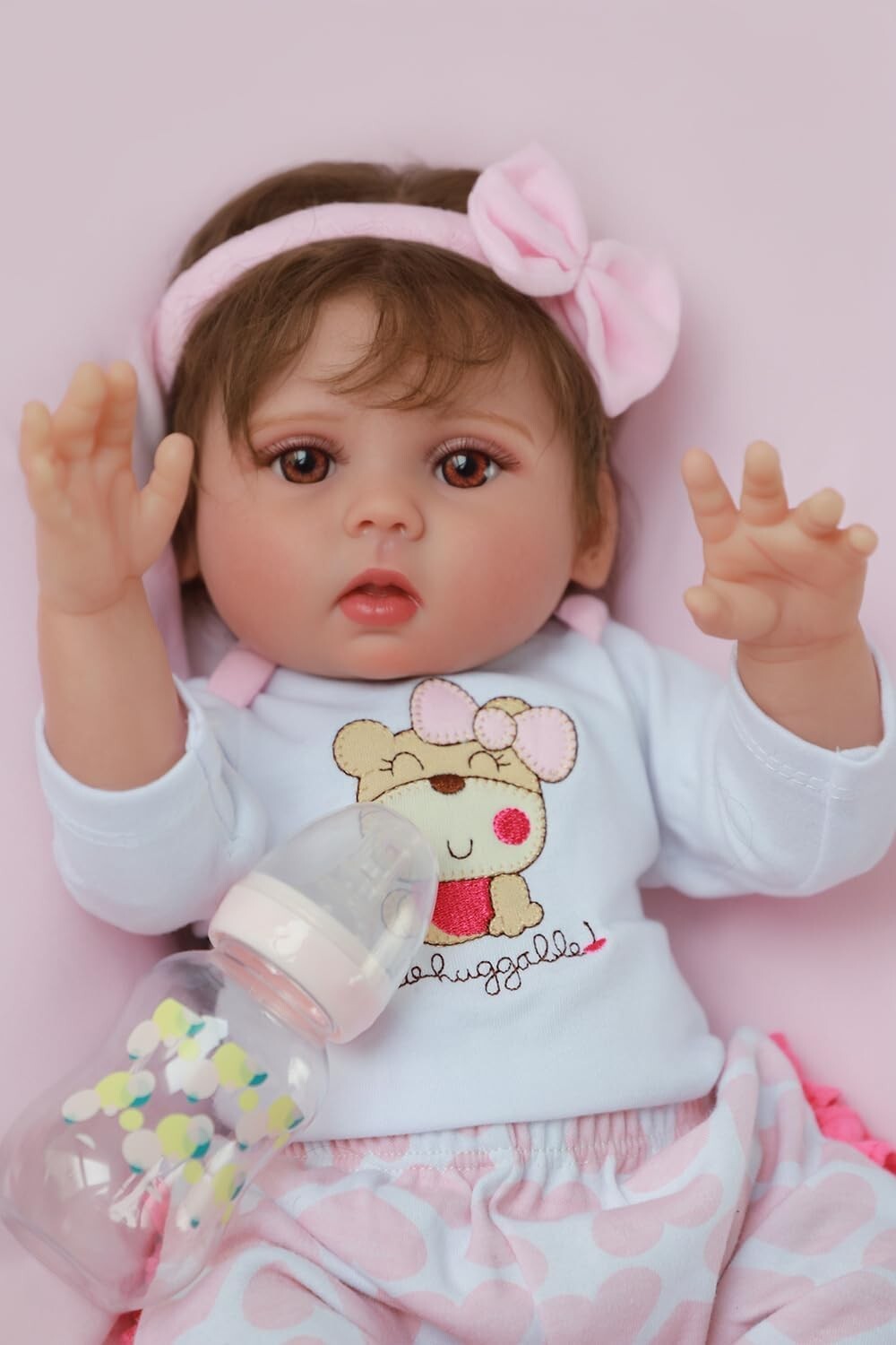 Cute 18-Inch Reborn Baby Girl Lucy - Real Life Silicone Doll in Luxury Gift Box