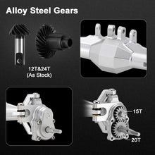 Load image into Gallery viewer, 5mm Diamond Portal Axles with Lay Down Servo Mount for 1/18 RC Crawler Upgrade