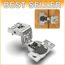 Load image into Gallery viewer, Durable 50 Pack 1-3/8" Satin Nickel Soft Close Cabinet Hinges &amp; Accessories