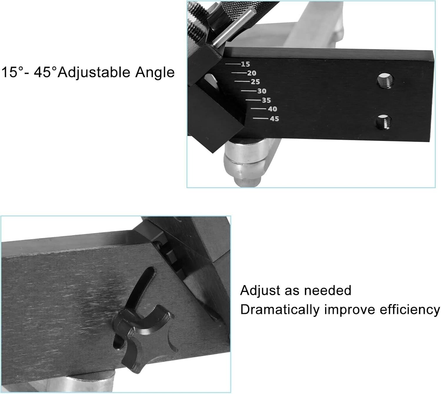 Adjustable 15°-45° Lawn Mower Blade Sharpener - Ergonomic Tool for Professionals