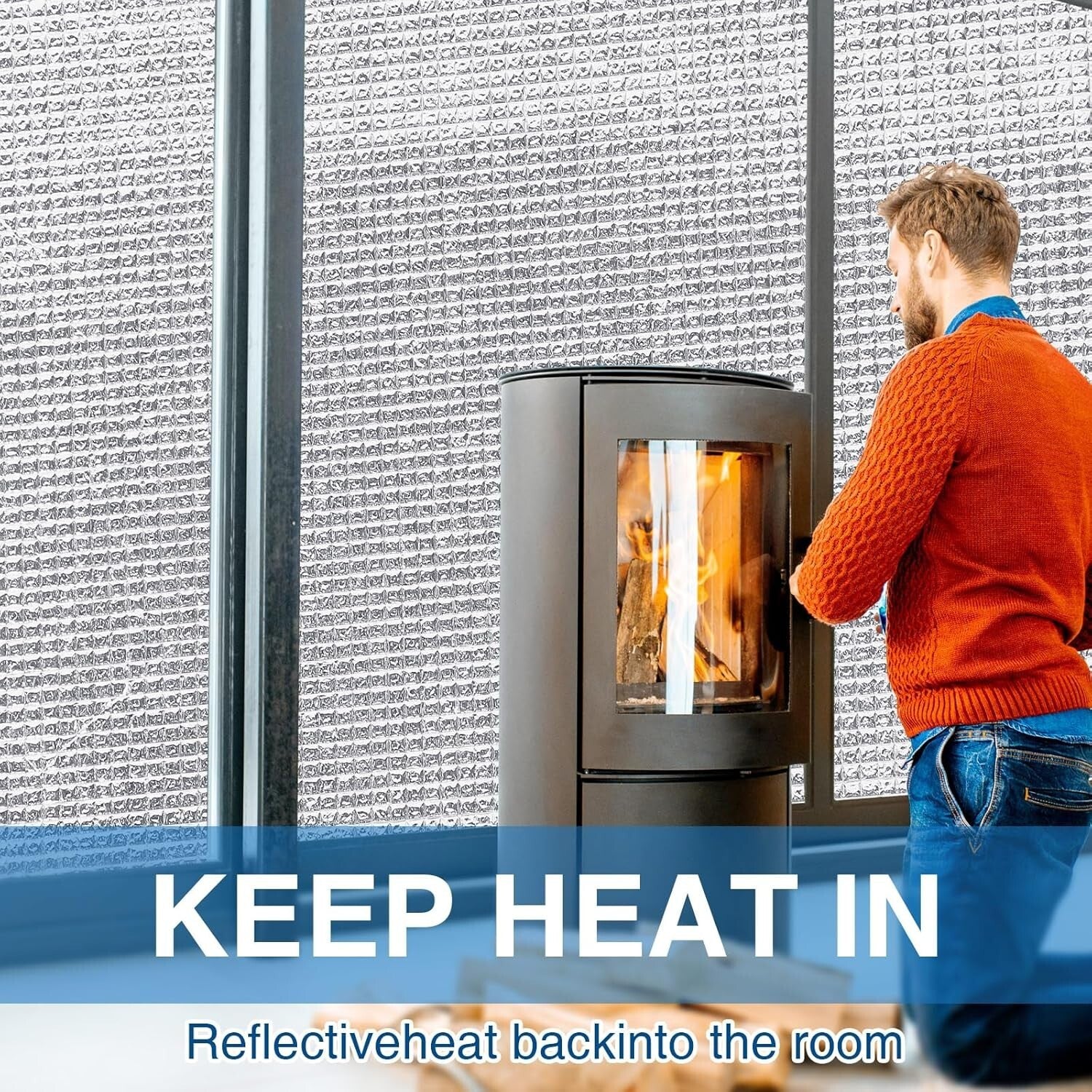 120" x 48" Blackout RV Window Shade Cover - Reflective Insulation Roll Kit