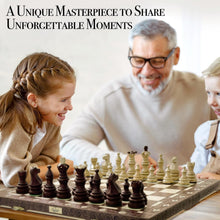 Load image into Gallery viewer, Exquisite 21-Inch Beech and Birch Wood Chess Set - Perfect Gift for Enthusiasts