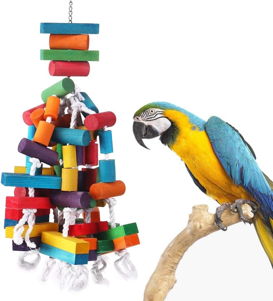 Unique 26.5" Parrot Chewing Toy - Perfect for Reducing Aggression in Birds