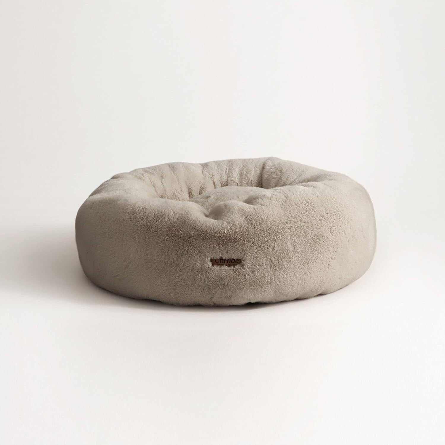 Medium Orthopedic Dog Bed - Extra Soft Faux Fur - Machine Washable Taupe Ducky