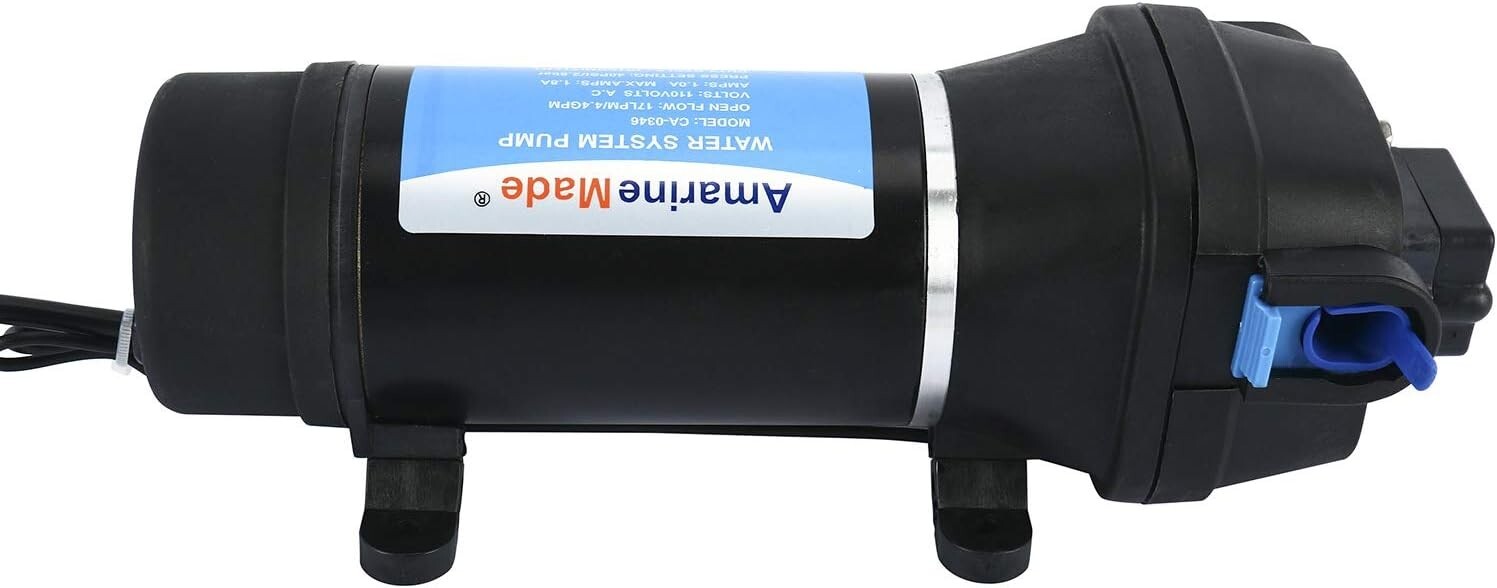 40 PSI Self-Priming Water Diaphragm Pump – Perfect for Boats and Campers