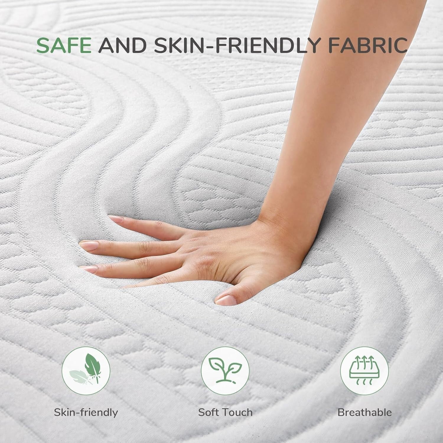 Space-Saving 4-Inch Queen Mattress Topper With Motion Isolation & Cooling Design