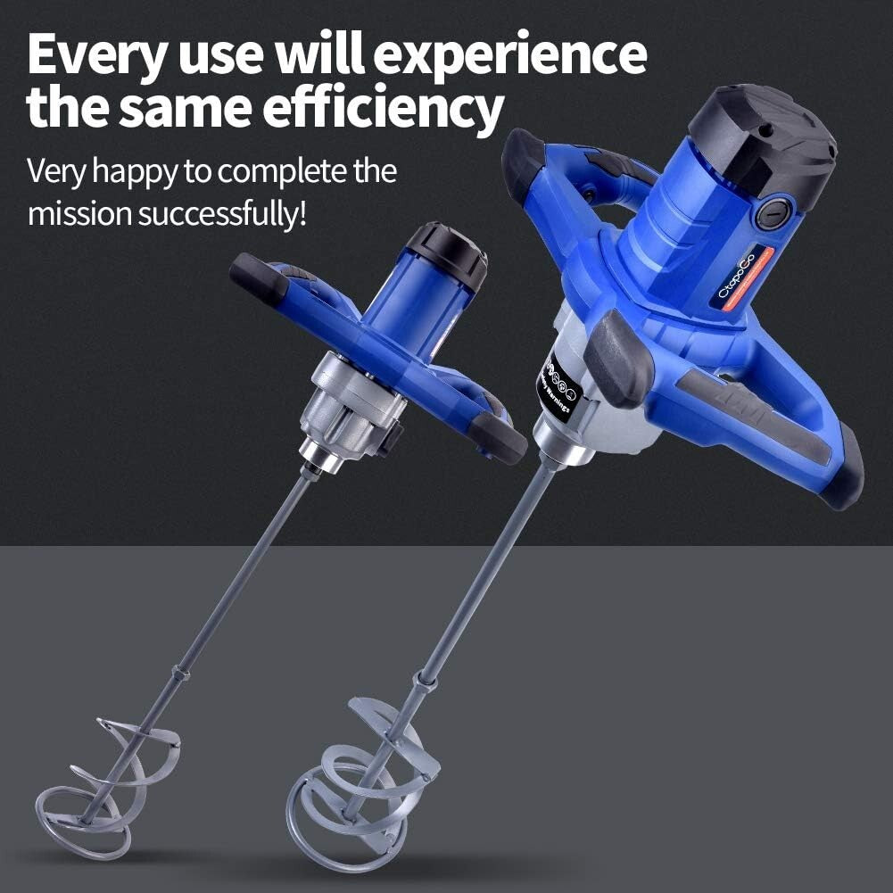 Lightweight 1800W Electric Mixer with 7 Speeds - Perfect for Paint, Grout & More