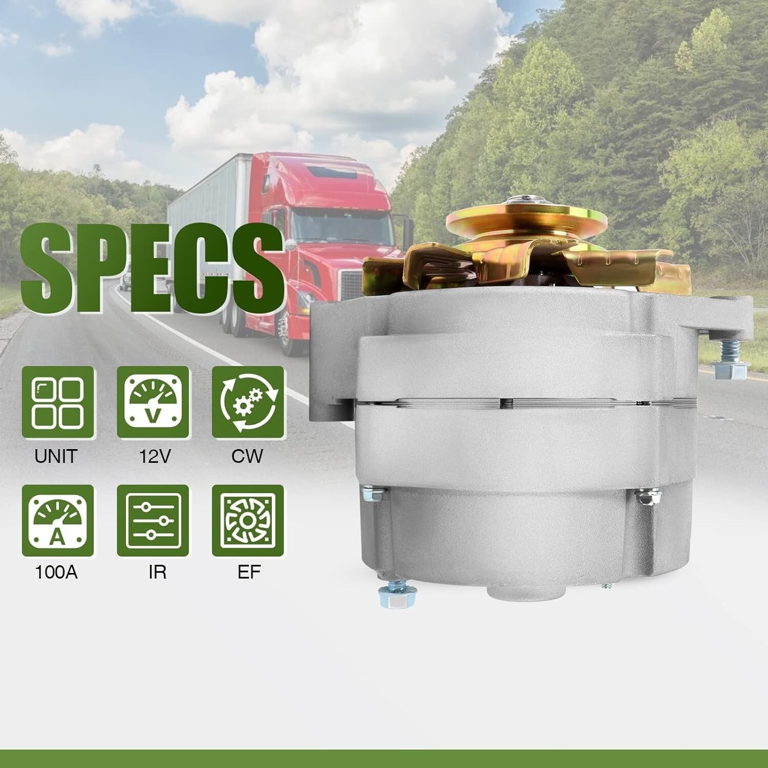 Reliable 105A Self-Exciting Alternator for Chevy - Easy Installation and Support